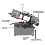 JET 9" x 16" Step-Pulley Horizontal Bandsaw, 1-1/2 HP, 1Ph 115/230V (HBS-916) Jet