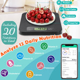 URAMAZ Smart Digital Food Scale for Weight Loss, Kitchen Food Scale Grams and Ounces with Nutritional Calculator, Food Weight Scale for Diet, Keto, Macro, Calorie, Cooking, Meal Prep 0.1oz/11lb URAMAZ