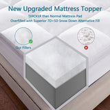 CHOKIT Full Mattress Topper, Extra Thick Pillow Top Mattress Pad for Back Pain Relief, Cooling Bed Topper Mattress Cover with 8-21 Inch Deep Pocket CHOKIT