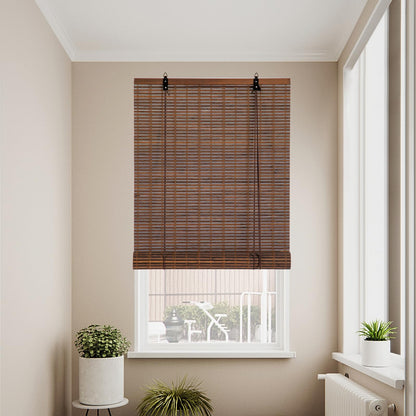 Elegant Bamboo Roll-Up Blinds for Indoor & Outdoor Spaces - 42''W x 72''H Light Filtering Shades