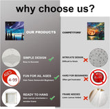 Paint by Numbers Kits, Paint by Number for Adults Canvas with Frame, Easy DIY Acrylic Paint by Numbers, 4 Pack Moon Mountain Lake Landscape Oil Painting for Kids & Adults Beginners (8x8 Inch) WoodArtSupply