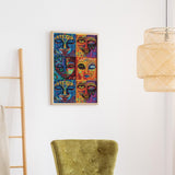 African Mask Tribal Ethnic Diamond Painting Kits DIY Round Full Drill Art Kit 5D Diamond Painting for Home Wall Decor 8"x12" Generic