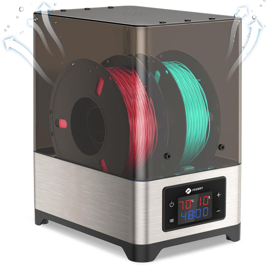 3D Printer Filament Dryer Box with Fan, 2 Spool 3D Printer Dehydrator with PTC Heater 360° Rapid Constant Heating, Auto Humidity Control, Compatible with Nylon PLA PETG ABS TPU - WoodArtSupply