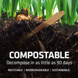 Disposable Wooden Cutlery Set - 100% Home Compostable - 100 Mix - (40 Forks, 40 Spoons and 20 Knives) 6.5", Bamboo Utensils Alternative, Eco-Friendly, Organic, Sustainable and Carbon Neutral Certified WOODABLE