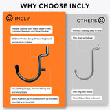 INCLY 220PCS Extra Thick 1/4" Pegboard Accessories Organizer Kit, Heavy Duty Black Pegboard Hooks with Bins and Peg Lock, Peg Board Hooks Assortment for Garage Wall Attachments Hanging Tools INCLY