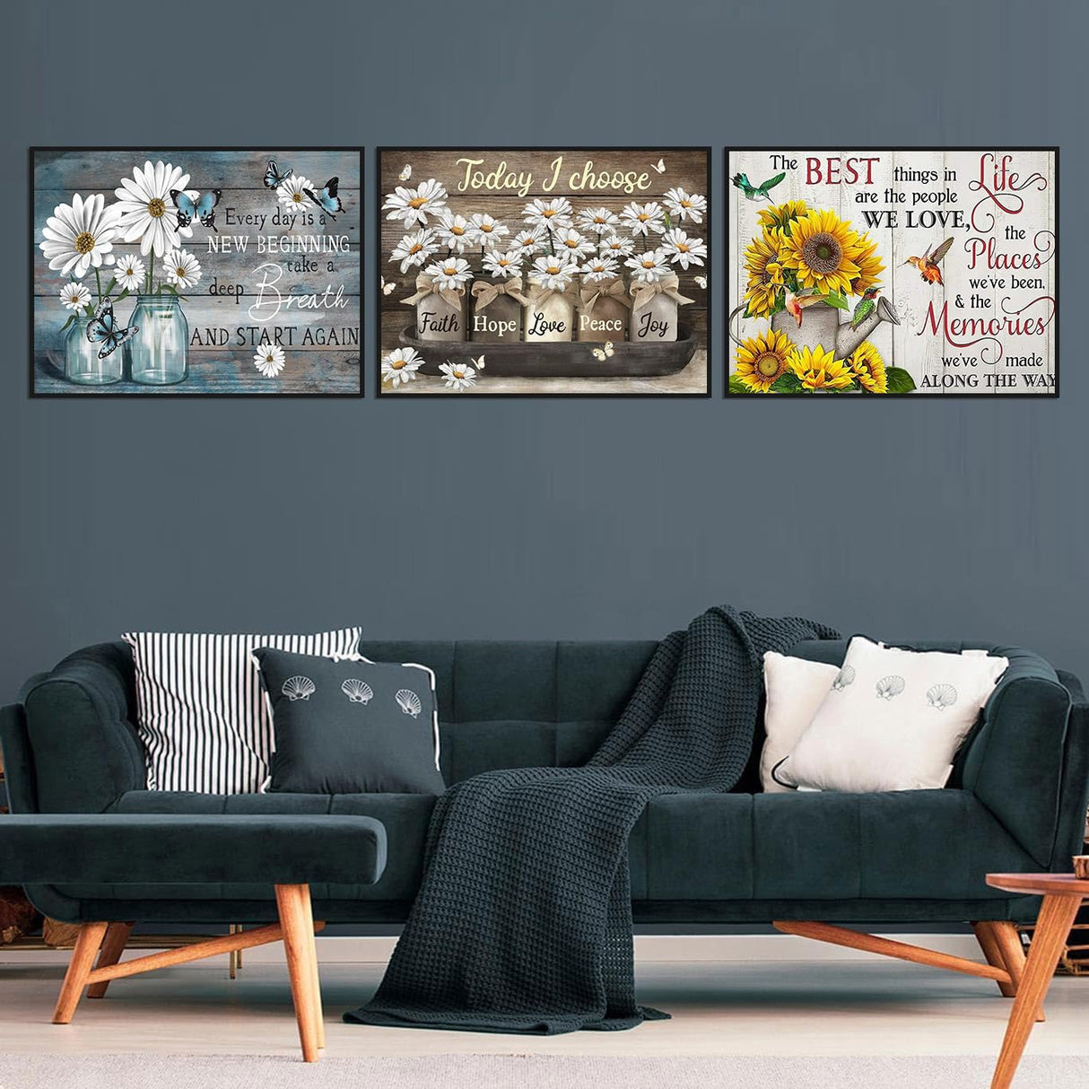 Diamond Art Kits for Adults - 3 Pack Inspirational Diamond Painting Kits for Adults, 5D Round Full Drill Vase Gem Art, Paint by Diamonds Pictures DIY Crafts Kits 16x12inch Axquilon