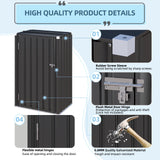 AECOJOY Outdoor Cabinet Storage Cabinet Weatherproof & Package Delivery Boxes for Outside, Metal Vertical Storage Shed Waterproof,Outdoor Small Tool Storage Clearance for Backyard Garden Patio Porch AECOJOY