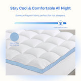 California Design Den Twin Mattress Topper, Thick Cooling Pillow Top Mattress Topper Twin for Restful Sleep, 900 GSM Fill, Breathable & Gentle on Skin California Design Den