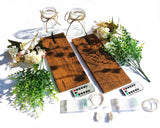 Rustic Home Decor Mason Jar Wall Sconces, Timer Led Fairy Lights and Flowers, Handmade Wood Art Goods Decor, Farmhouse Wall Decorations for Bathroom and Living Room - Set of 2 OCTMUSTARD