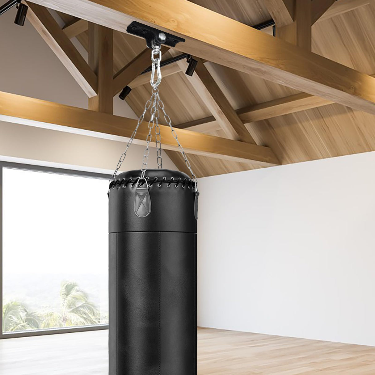 YZZHAJ Heavy Punching Boxing Bag Hanger, Wall Ceiling Heavy Bag Mount Wood Beam Hook, Heavy Bag Hangers Brackets 360° Rotating for Boxing Muay Thai Training, Aerial Yoga Swing & Hammock YZZHAJ