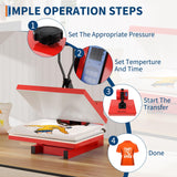 Heat Press 16"x20", Heat Press Machine, Even Heating Technology, Large Operating Panel, Industrial Digital Heat Transfer Machine Sublimation for T-Shirts, Clothes, Canvas Bags, Red GarveeTech