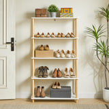 IBUYKE Modern 5-Tier Freestanding Wooden Bookcase - Stylish Multi-Purpose Organiser in White IBUYKE