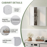 Meilocar Bathroom Wall Cabinet, Bathroom Cabinet Wall Mount, Over The Toilet Space Saver Storage Cabinets, White Medicine Cabinets with 2 Doors Meilocar