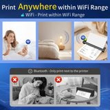 Portable Printer Wireless, Bluetooth & WiFi Printers for Home Use, Small Inkless Thermal Printer for Travel, Supports 8.5" x 11" US Letter&A4&A5 Size, Compatible with Android iOS Phone & Laptop Rongta