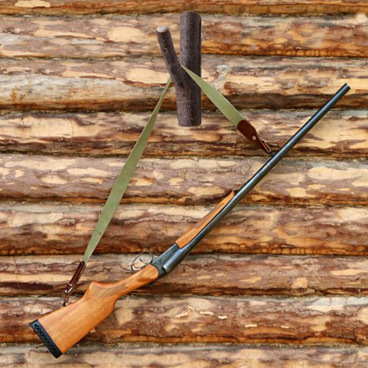 Gun Rack, Gun Wall Mount, Rifle Rack Wall Mount, Natural Hardwood Gun Racks for Rifle Bow, Wooden Gun Rack, Gun Holder Wall Mount, Gun Racks for Wall, Indoor Wooden Gun Wall Mount for Storage Display UOMIO