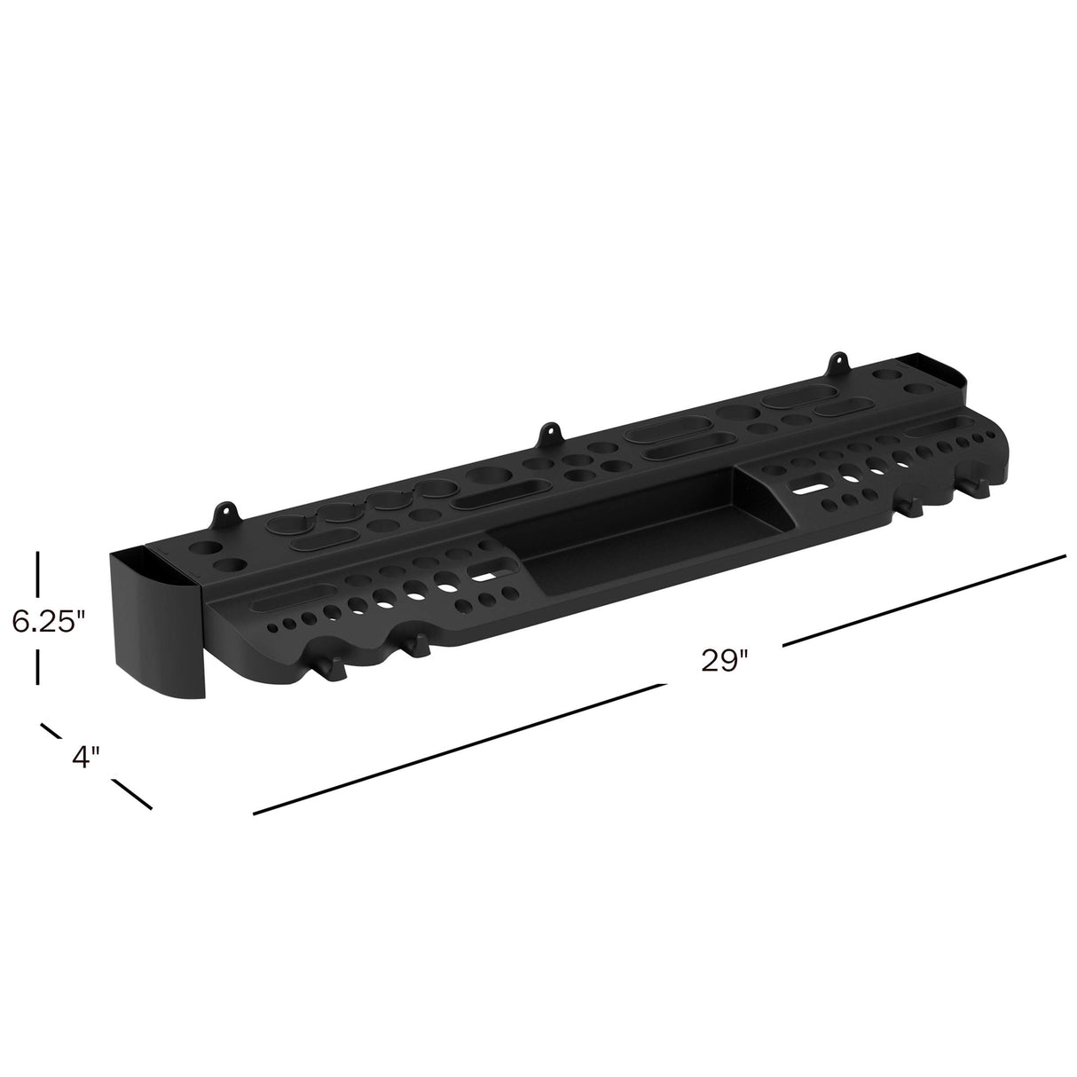 Tool Storage Shelf Wall Mount Utility Shelf Organizer Rack Has 61 Slots, 4 Hooks, 2 Compartments Garage Shelving and Tool Organizers by Stalwart Stalwart