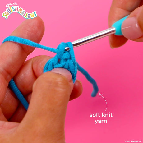 Squishmallow Original Bebe The Bluebird Crochet Kit, Includes Yarn, Crochet Hook, Starter Hooks, Step-by-Step Tutorials, Exclusive Crochet Kit for Beginners, DIY Craft, Crochet Kits, Great Teen Gifts Squishmallows