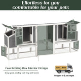 AECOJOY 98'' Extra Large Chicken Coop with Run, Wood Chicken House for 6-8 Chickens with 4 Nesting Boxes & Pull-Out Tray, Outdoor Hen Fence Poultry Pet Cage for Backyard AECOJOY