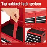 5-Drawers Large Tool Chest Tool Box Organizer with Lockable, 2-In-1 Detachable Tool Storage Cabinet with Wheels, Portable Expandable Tool Cart Toolbox with Drawers for Garage, Workstation, Workshop Flieghund