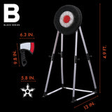 The Black Series Axe Throwing Target Set, Includes 3 Throwing Axes & Bristle Target, Blunted Edges & Lightweight Plastic, Safe for Indoor & Outdoor Use, Fun Adults & Kids Activity Black Series