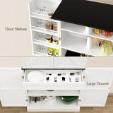 OtterOasis 72" Tall Pantry Cabinet, 31.5" W Larger Farmhouse Kitchen Pantry Cabinet with Barn Doors, Hidden Drawer and 4 Shelves, Wood Versatile Storage Cabinet for Kitchen, Dining Room, Living Room OtterOasis