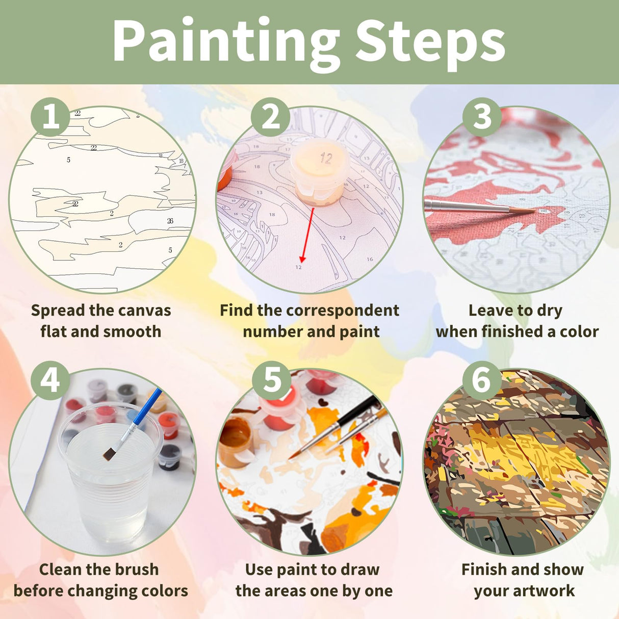 Ceiomez Landscape Paint by Numbers Kit for Adults, Scenery Paint by Number, Porch with Lights Paint by Numbers for Adults for Gift Home Wall Decor 16x20in Ceiomez