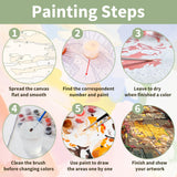 Ceiomez Landscape Paint by Numbers Kit for Adults, Scenery Paint by Number, Porch with Lights Paint by Numbers for Adults for Gift Home Wall Decor 16x20in Ceiomez