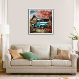 WSLWXSHM Diamond Painting Kits for Adults Truck, Round Full Drill Diamond Art Kits, 5D DIY Paint with Diamonds Crafts for Home Wall Decoration Gifts 12×12Inch, Flower WSLWXSHM