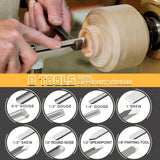 8 Pcs Wood Lathe Tools, Wood Chisel Sets, Suitable For Wood Working Tools, Which is Used for Lathe, is Suitable for Beginners and Professionals. LoTanop