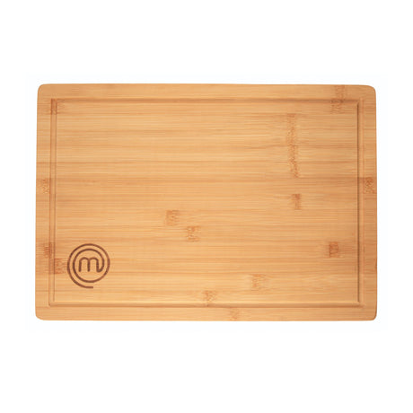 MasterChef Bamboo Cutting Board for Meat, Butcher Block Countertop, Large Chopping Board Wood 18" x 12", Natural, Organic & Food Safe Surface, Reversible Wooden Cutting Board with Juice Groove MasterChef