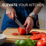 Wood Cutting Board - 3 Piece Bamboo Cutting Board Set, Wooden Cutting Boards for Kitchen with Deep Juice Groove, Side Handles - Wood Chopping Boards for Meal Prep, Meat, Vegetables, and Charcuterie Bambüsi