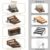 2 Set Large Wooden Tiered Riser Display Stands for Vendor Events,Stackable Wooden Cupcake Stand,Farmhouse Decor Wood Dessert Table Display Set,Vendor Booth Display Items,Food Display Risers for Party（12-11.2-10.4-9.6IN） Vecxoty