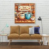 cdjlddww Coffee Cups Diamond Painting Kits for Adults, 5d Diamond Painting for Adults, DIY Full Drill Diamond Dots Paintings Picture Arts Craft for Home Wall Art Decor 14x14Inch cdjlddww