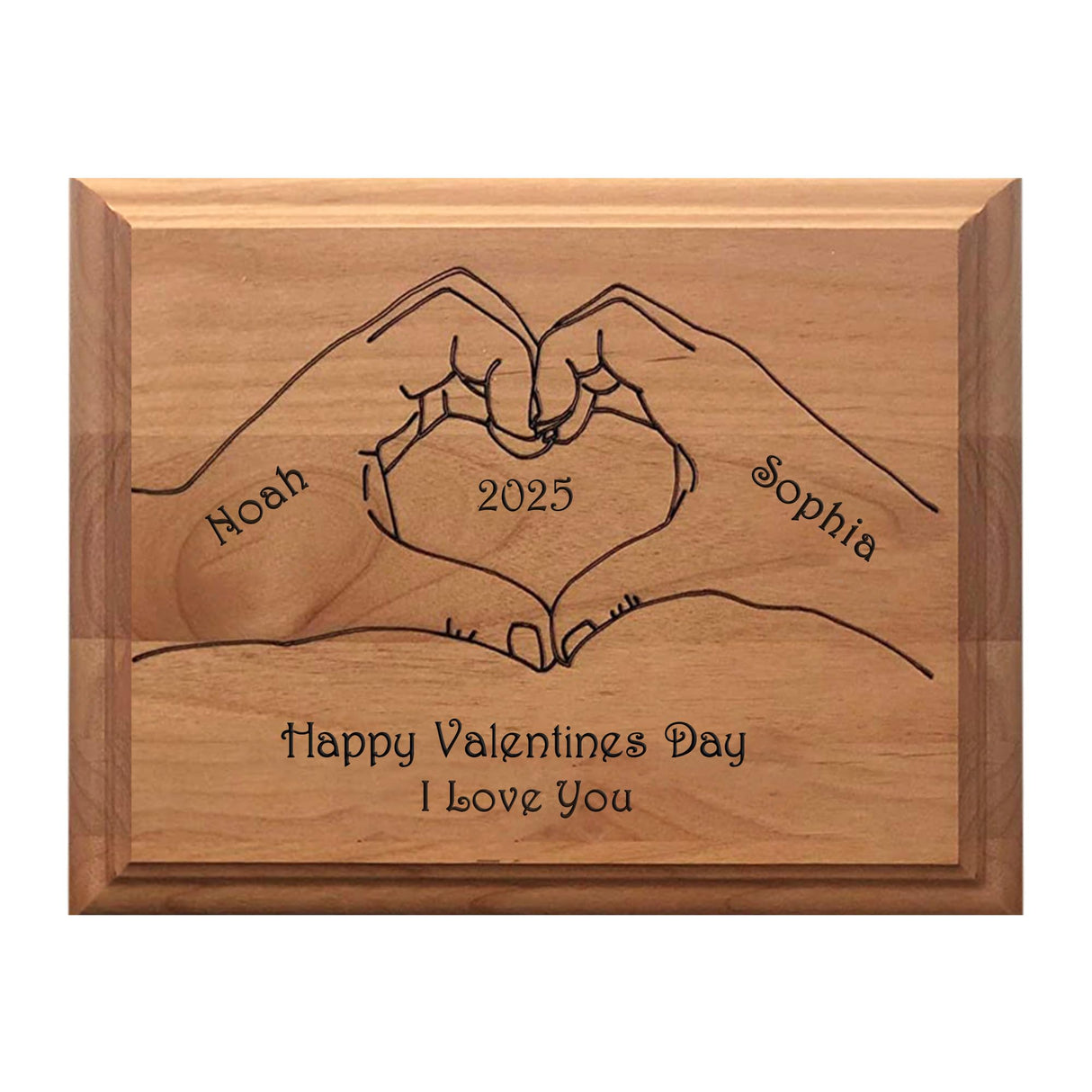 Personalized Valentine's Day Wooden Plaque - Custom Heart Hands Design Gift for Boyfriend, Girlfriend, Valentines Day Gifts for Her, Him, Wife, Husband, Women, Men, Romantic Customized Couples Sign CHEERZEER CUSTOMIZE
