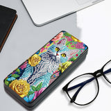 JISHSHAY Diamond Art Glasses Case Cat Diamond Painting Glasses Holder Gem Art Sunglasses Holder Gem Painting Sunglass Organizer Mosaic Kits for Adults Embroidery Kit Jigsaw Puzzles Eyeglass Case JISHSHAY