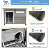 Ketive Dog House Outdoor & Indoor, Wooden Dog Kennel with Raised Feet for Small to Large Dogs, Dog Houses with Removable Floors, Weatherproof Asphalt Roof Kennel for Dogs Outside PET65 ketive