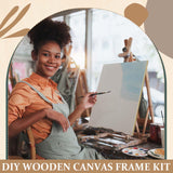 DoubleFill 3 Pack DIY Canvas Stretcher Bars 16x20 Inch Canvas Frame Wood Canvas Frames Kit Easy to Assemble for Prints, Posters, Oil Painting, Canvas Painting, Embroidery Stitch and Needlepoint Arts DoubleFill