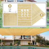 JUNKOGO Shade Cloth 90% 10x15 Ft Sun Shade Mesh Netting Cover for Pergola, Garden, Outdoor, Patio, Deck, Backyard JUNKOGO