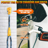 Kanayu 30 Amp Dryer Y Splitter to RV/EV NEma 14-30P to 14-50R/14-30R Adapter Dryer 4 Prong 30 to 50 Amp Y Adapter Cable for EV RV Charging at Dryer Outlet, 250 Volt, 10 AWG 4 Conductors, 3 ft(Yellow) Kanayu