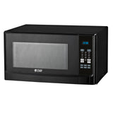 COMMERCIAL CHEF 1.4 Cubic Foot Microwave with 10 Power Levels, Small Microwave with Push Button, 1100 Watt Microwave with Digital Control Panels, Countertop Microwave with Timer, Black Commercial CHEF