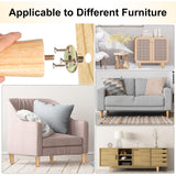 Maitys 4 Inch Round Solid Furniture Legs Furniture Wooden Replacement Feet Chair Dresser Couch Legs Table Cabinet Sofa Legs Footstool DIY Projects for Home (Wood,24 Pcs) Maitys