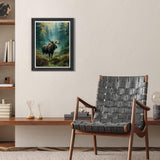 CDYCNXZ Moose Diamond Painting Kits for Adults, Animal Deer Round 5D Paint with Diamonds Pictures Gem Art Painting Kits DIY Crafts Kits for Home Wall Decor 12x16 Inch CDYCNXZ