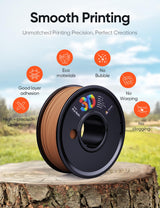 Vivaforte 3D Printer Filament Bundle,Wood PLA Filament Bundle,Wood Filament PLA,PLA Filament 1.75mm,3D Filament,3D Printer Accessories,pla Wood,Fit Most FDM 3D Printers,250g X 4 Pack vivaforte