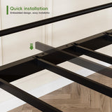 LIPIGE Bunk Bed Twin Over Twin,Metal Bunk Beds with Power Outlet and LED Lights,Heavy-Duty Safety Rails Ladder,Space-Saving Design with Storage Hooks,440lbs Capacity for Adults,Black LIPIGE