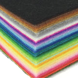 42pcs Felt Fabric Sheet 4"x4" Assorted Color DIY Craft Squares Nonwoven 1mm Thick flic-flac