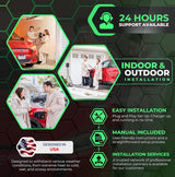 MACH 1: Fast 48 Amp Level 2 EV Charger, Wall-Mount Electric Vehicle Charging Station, 200-240V Hardwire or NEMA 14-50. J1772 car Connector & Tesla NACS, Indoor/Outdoor, 30ft Cable evse Adapter ApexCharger