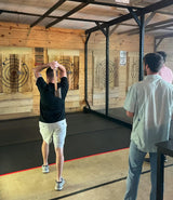 WICING 16" Throwing Axes for Axe Throwing Competitions, 1065 High Manganese Steel and Hickory Wood Handle Throwing Hatchet with Nylon Sheath - 1 Pack WICING