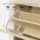 Angel Sar Rattan Shoe Cabinet for Entryway, Slim Shoe Storage Cabinet with 2 Flip Drawers, Hidden Shoe Organizer, Shoe Rack Cabinet with Metal Legs, Natural Wood Angel Sar