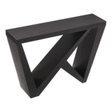 HOMES: Inside + Out Naomi Modern Decorative Accent Console Table with W-Shaped Legs, Wood Entryway Furniture for Living Room, Hallway, Entrance, Small Spaces, Black HOMES: INSIDE + OUT