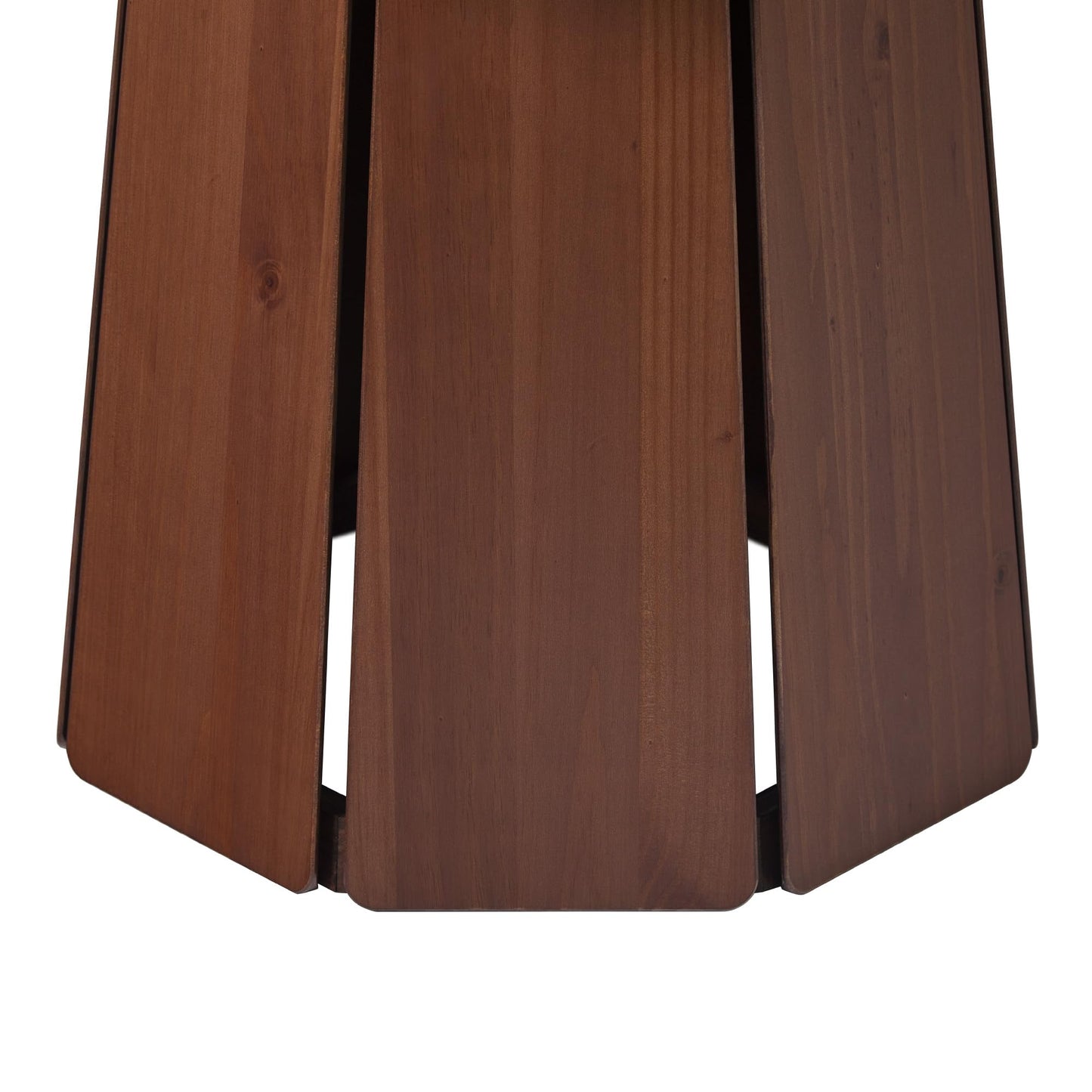 Walker Edison Modern Paneled-Wood Pedestal Base Round Top Dining Table, 48 Inch, Brown - WoodArtSupply